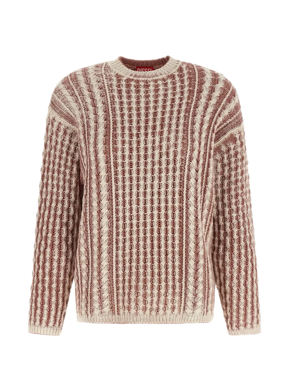 Diesel K-Moise cable-knit sweater - Marrone