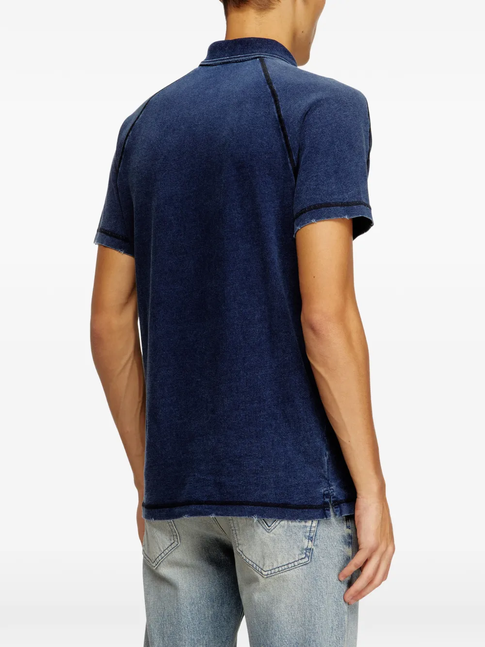 Diesel Poloshirt met stiksel Blauw