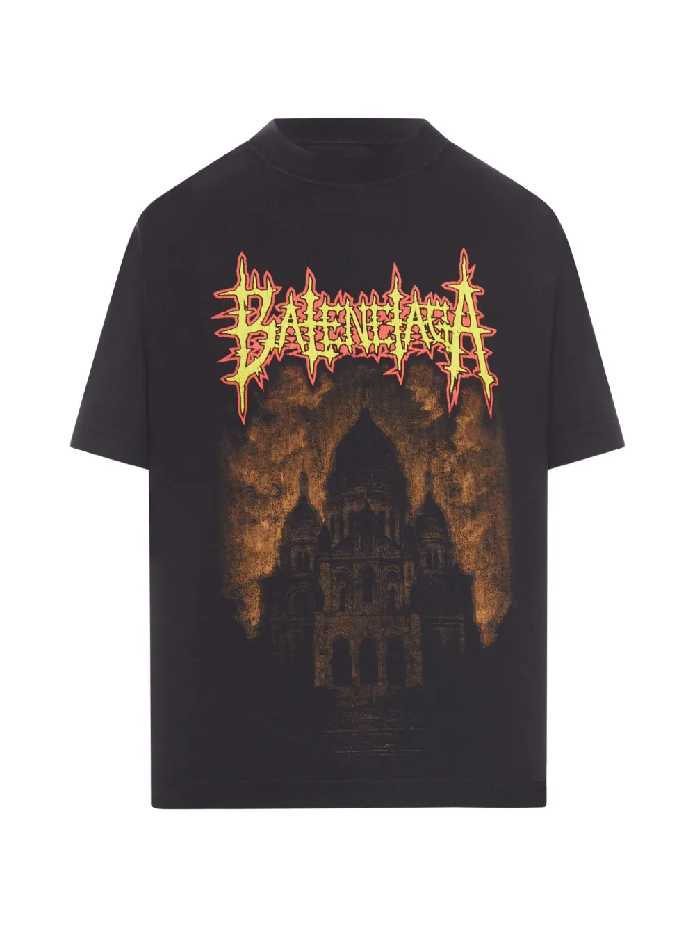 Balenciaga T-shirt Sacré Coeur con stampa - Nero