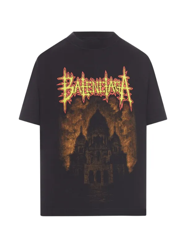 BALENCIAGA ブラック Tシャツ UNFIT 新品タグ付き Balenciaga グラフィック Tシャツ | ブラック | FARFETCH JP