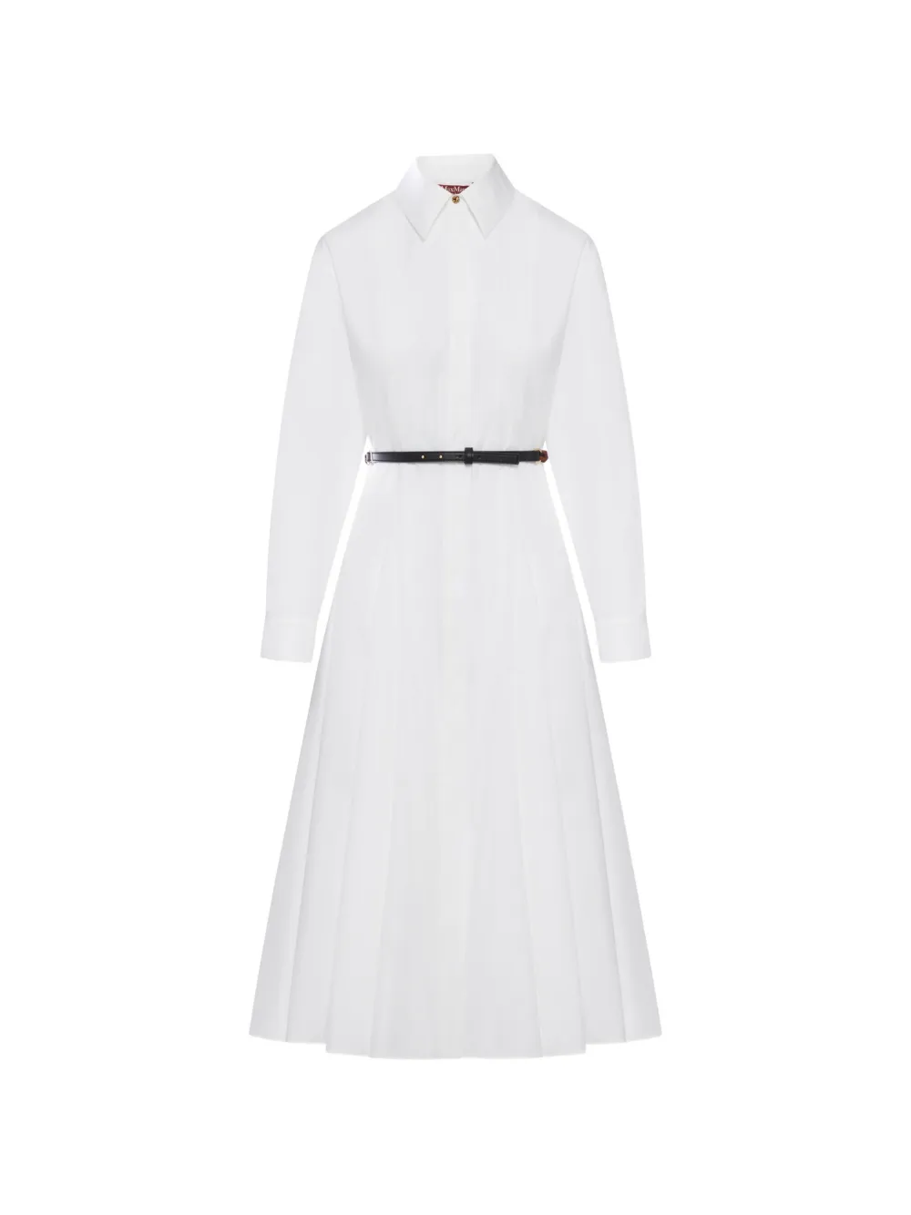Max Mara belted midi dress - White