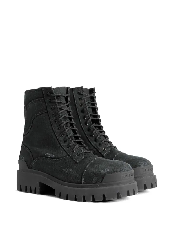 Balenciaga Combat Strike Boots | Black | FARFETCH