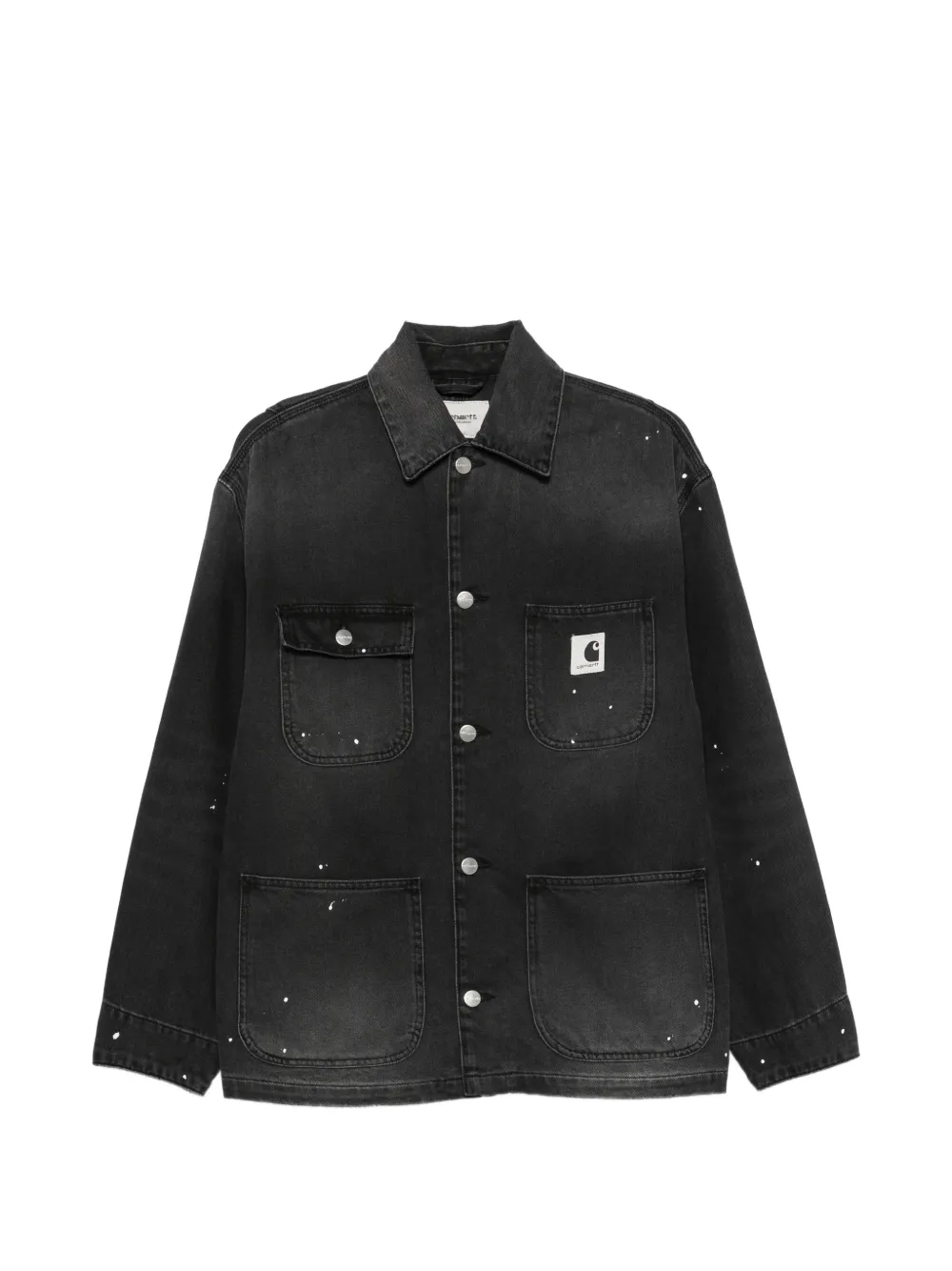 Carhartt WIP Michigan paint-splatter denim jacket - Schwarz