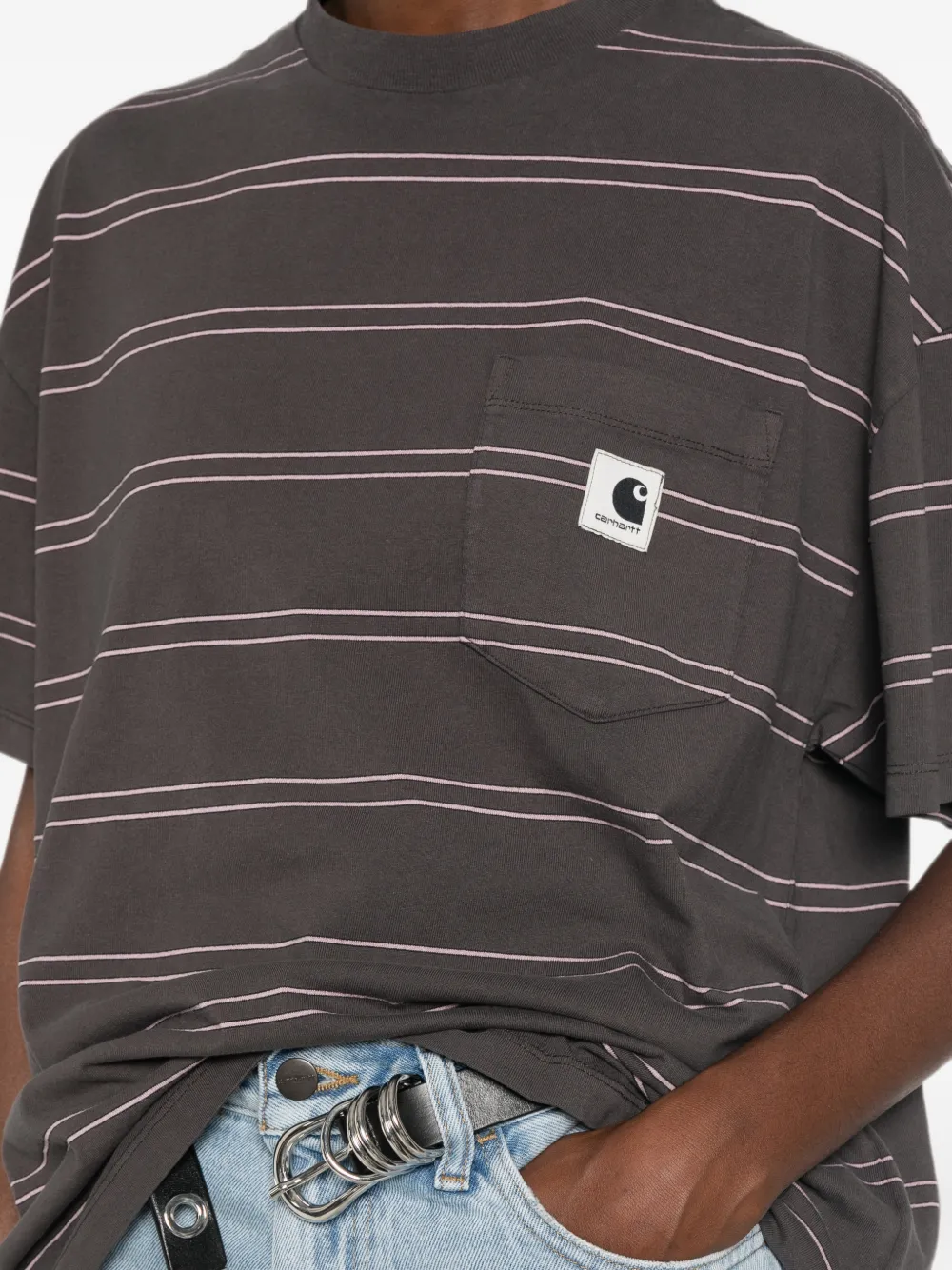 Carhartt WIP S S Bert T-shirt met zak Grijs