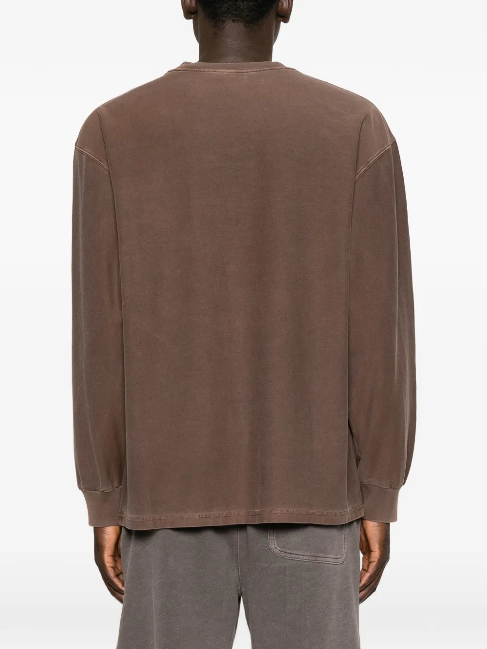Carhartt WIP T-shirt met logopatch Bruin