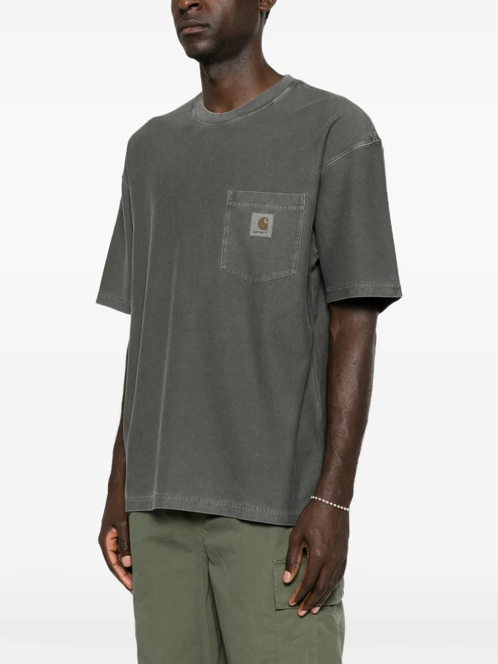 Carhartt WIP Ruimvallend T-shirt met zak Zwart
