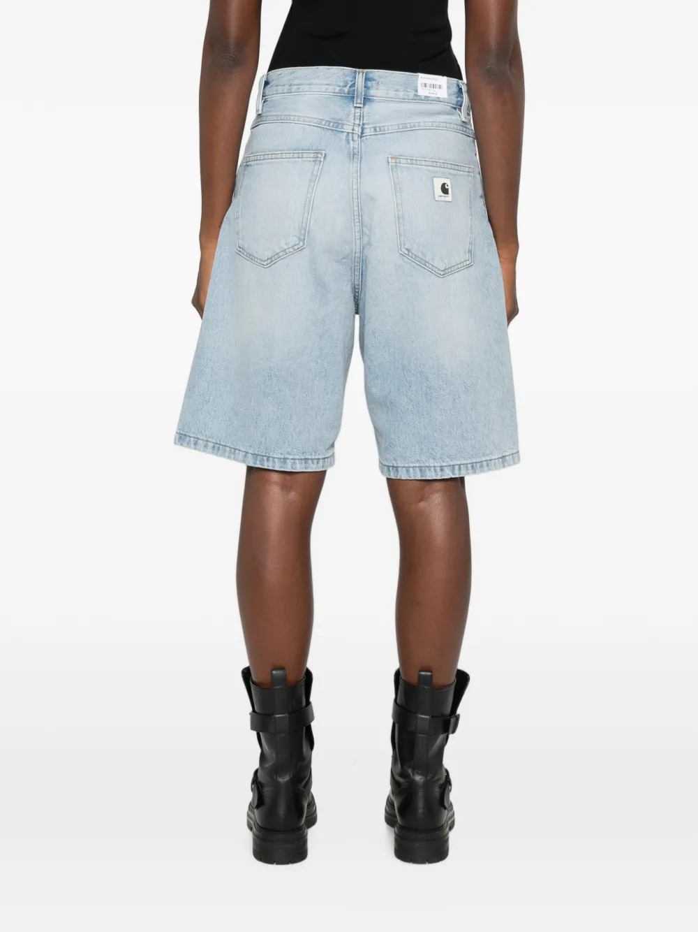 Carhartt WIP Brandon gebleekte denim shorts Blauw