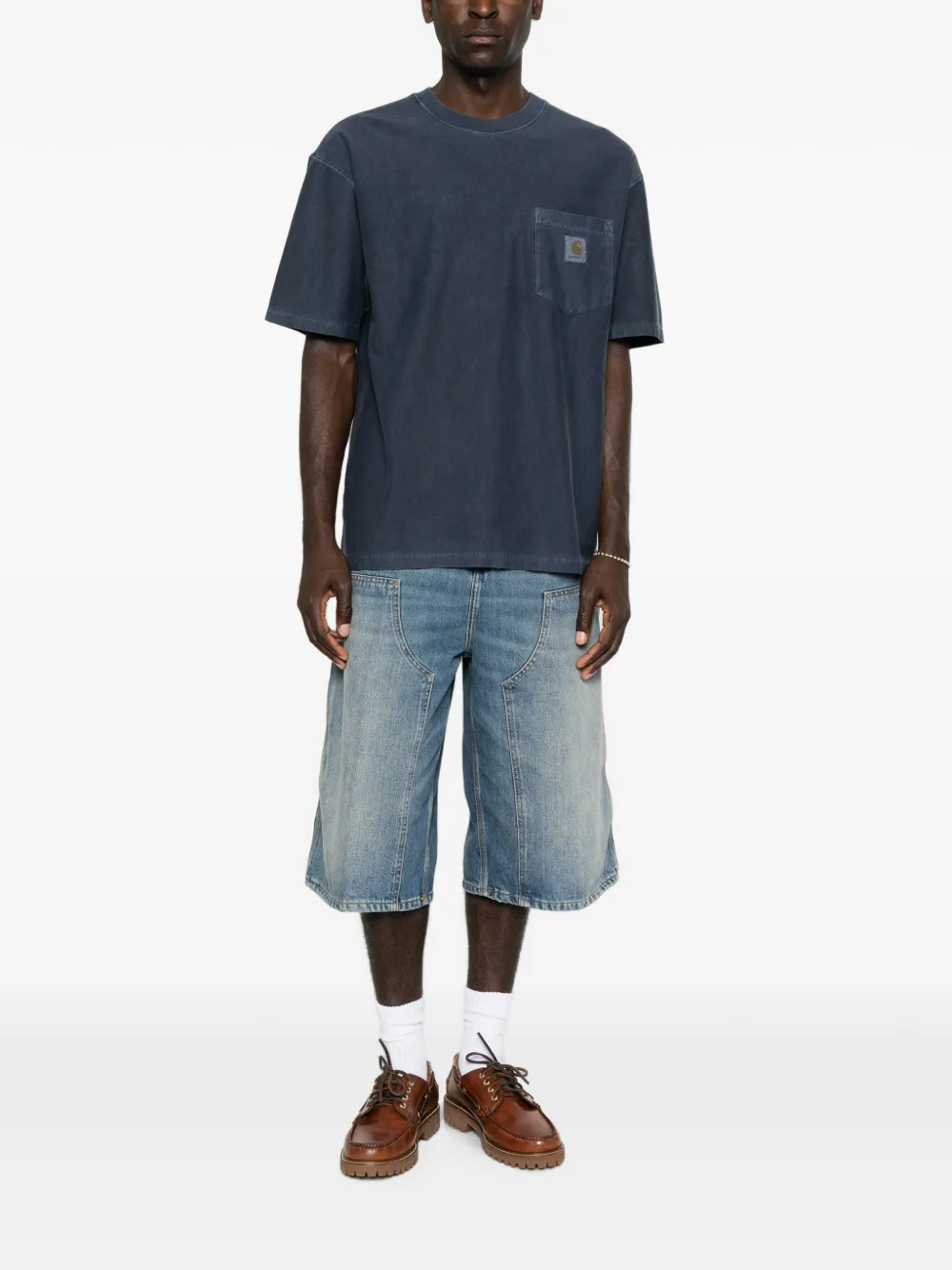 Carhartt WIP T-shirt met logopatch Blauw