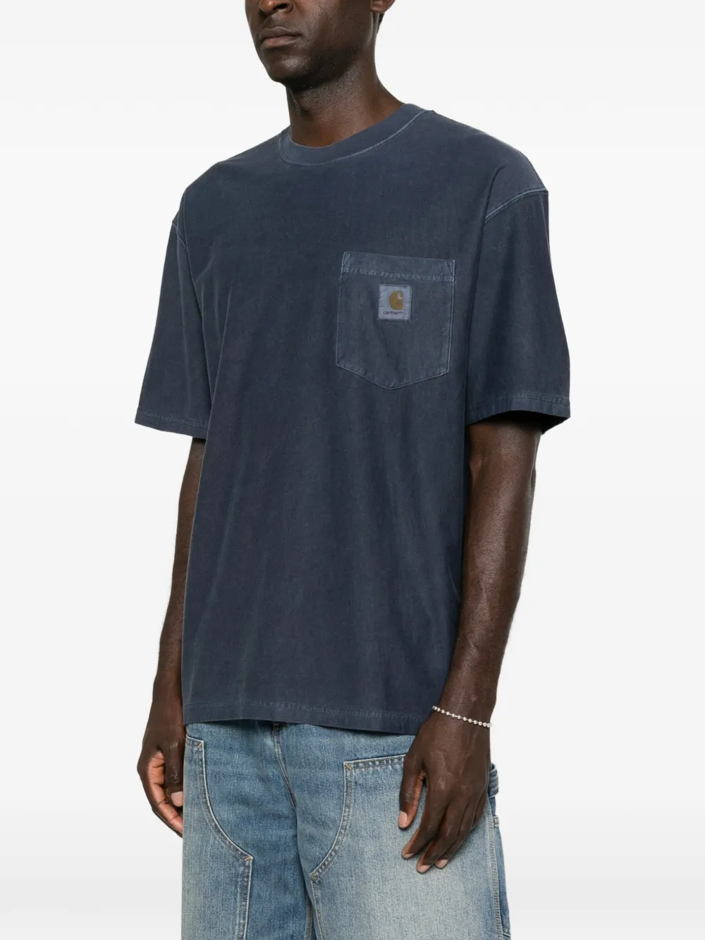 Carhartt WIP T-shirt met logopatch Blauw