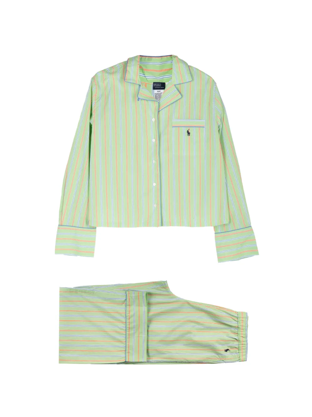 Polo Ralph Lauren long-sleeve striped pajama set - Verde
