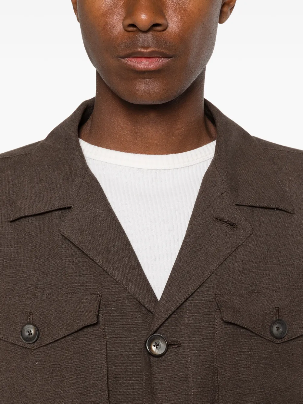 Herno Shirtjack met vier zakken Bruin
