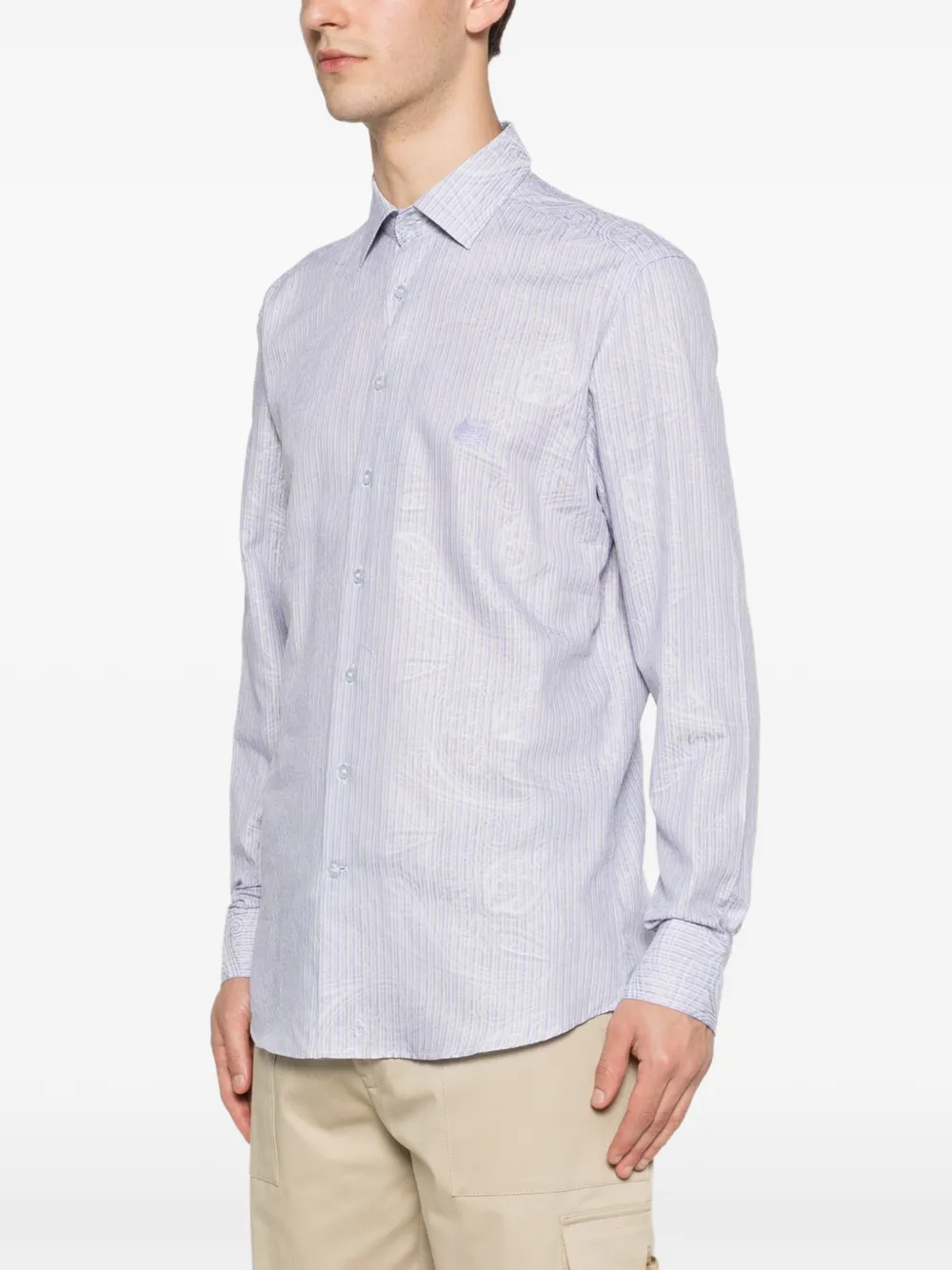 ETRO Overhemd met paisley-print Blauw