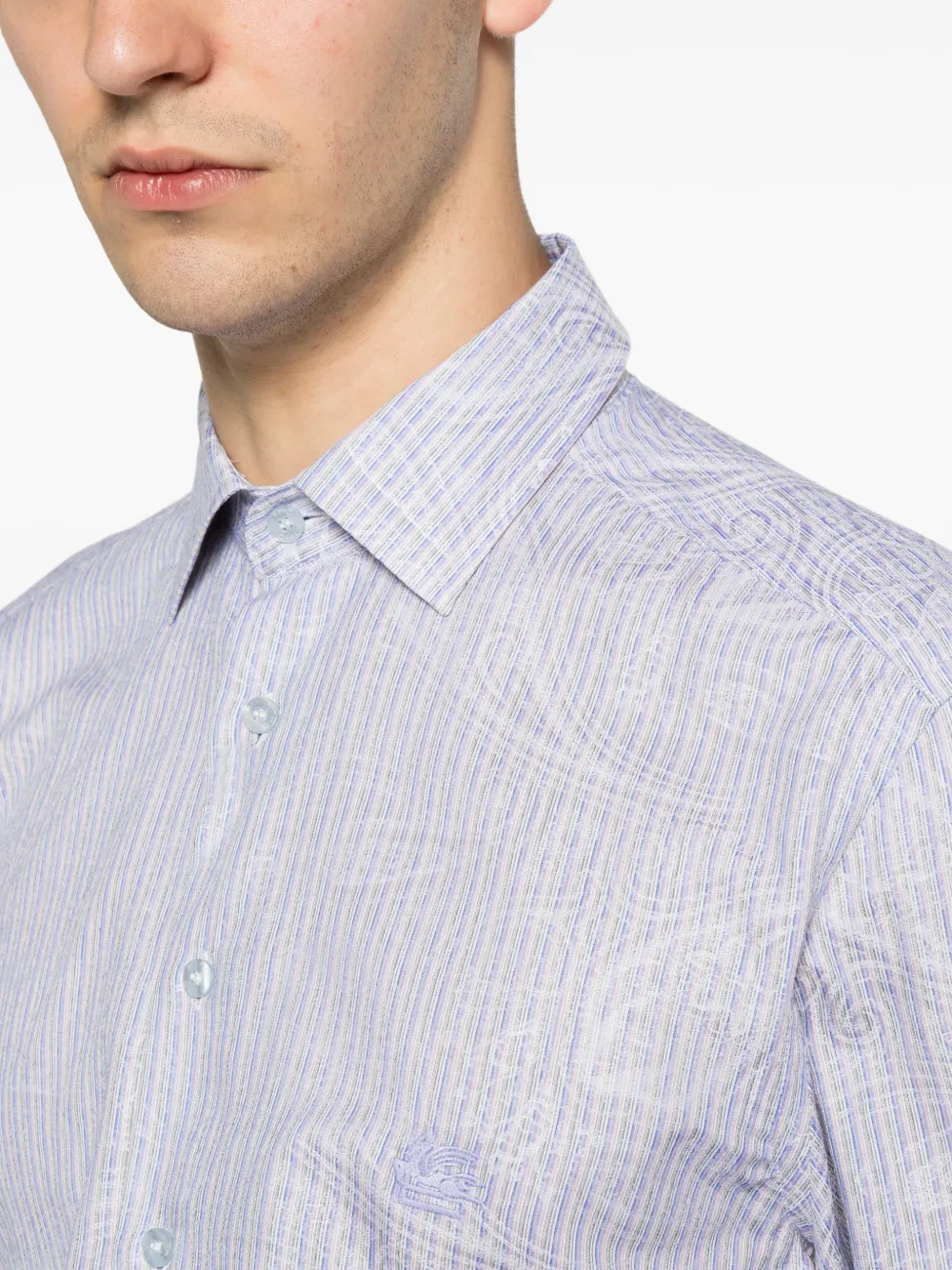 ETRO Overhemd met paisley-print Blauw