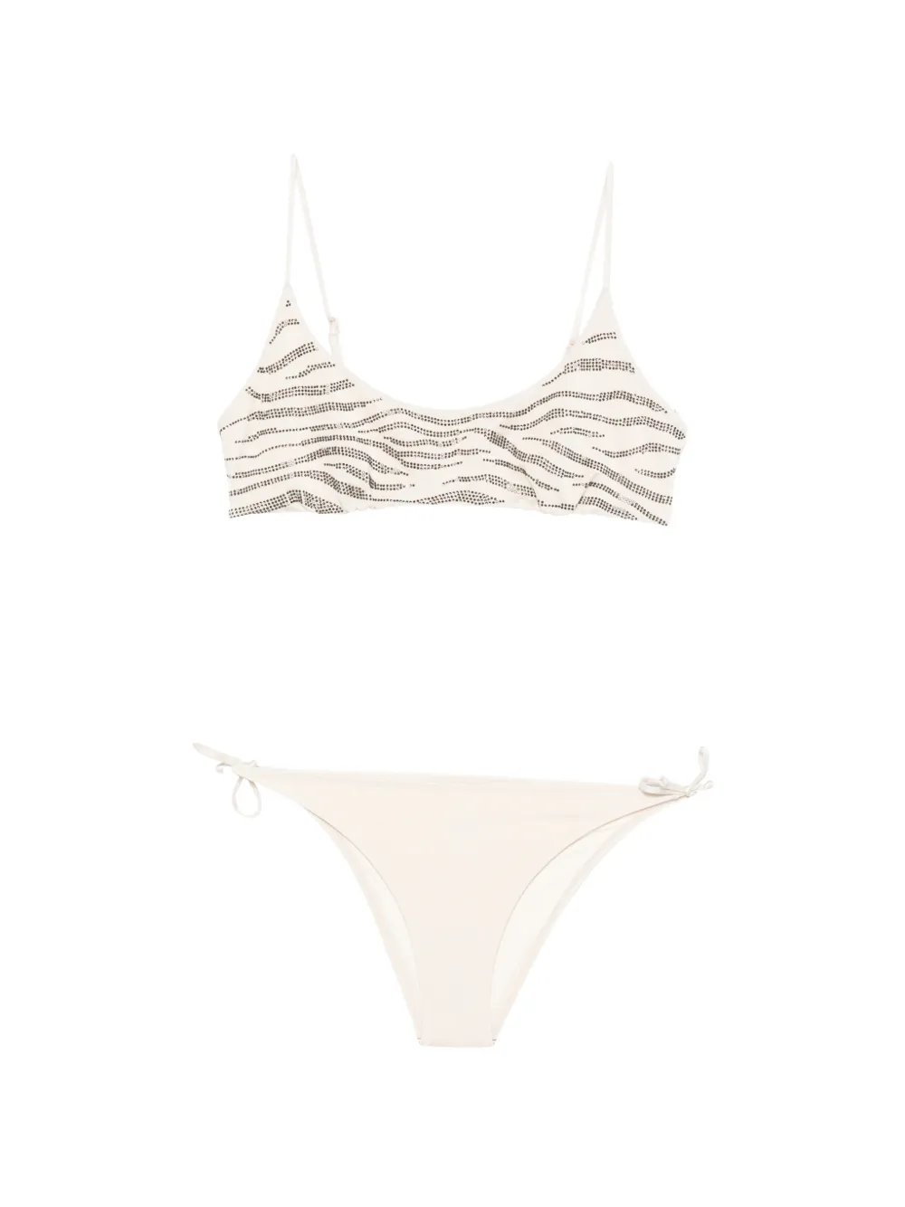 MC2 Saint Barth Kids Jaiden zebra-pattern bikini - Toni neutri
