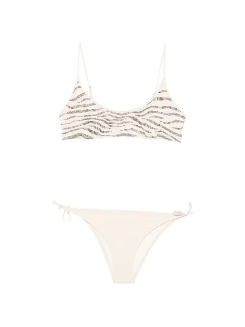 MC2 Saint Barth Kids Jaiden zebra-pattern bikini