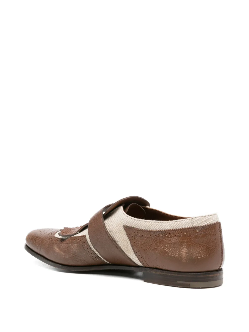 Church's Kiltie loafers met gespbandje en franje Bruin