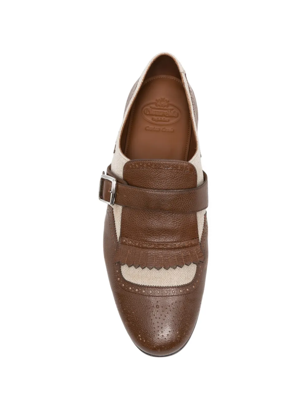 Church's Kiltie loafers met gespbandje en franje Bruin