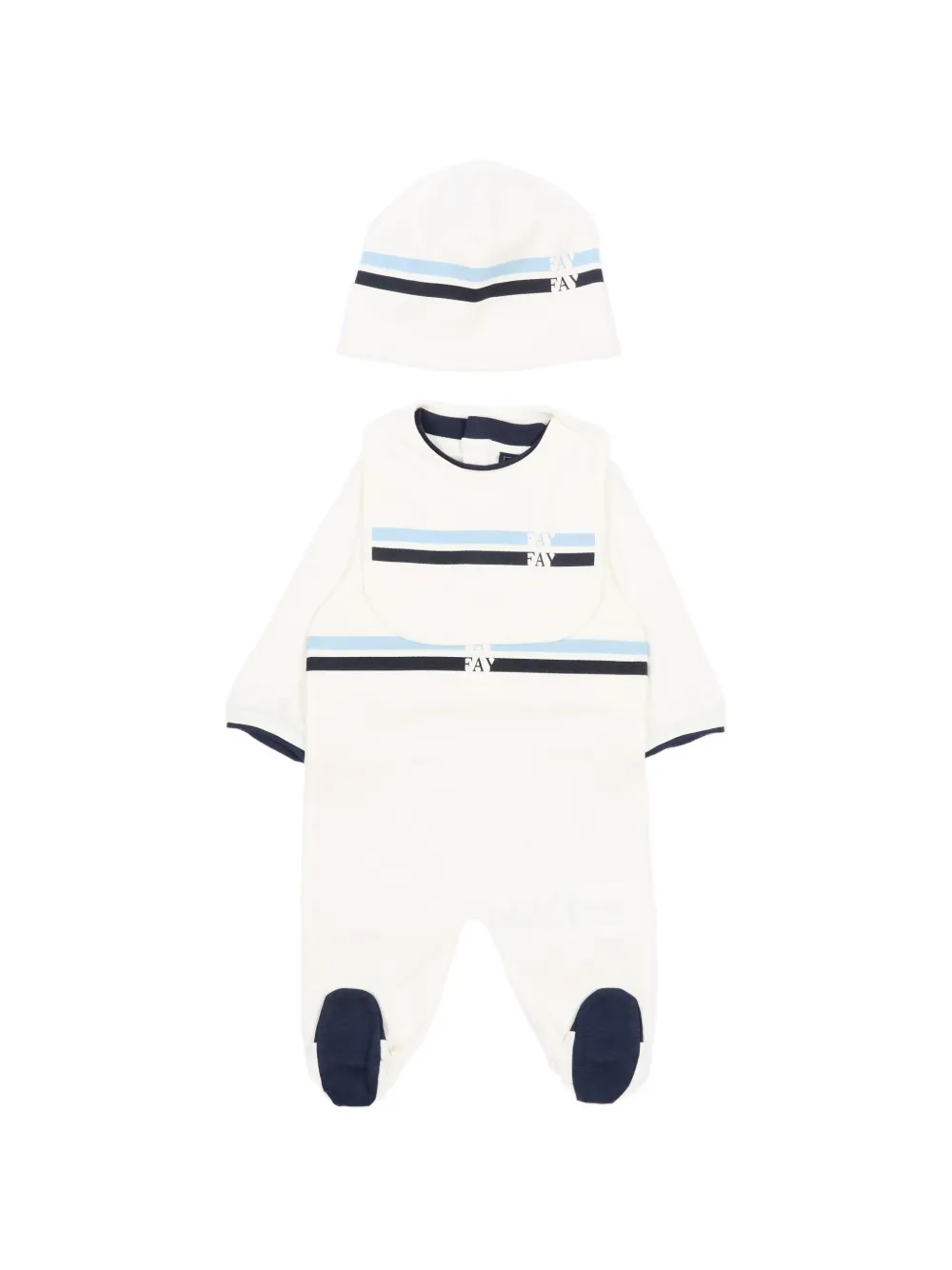 Fay Kids striped babywear (set of three) - Toni neutri