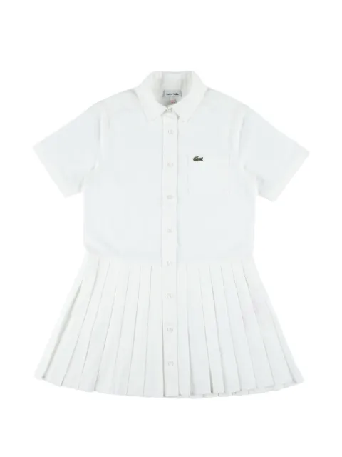 Lacoste Kids vestido plisado de manga corta
