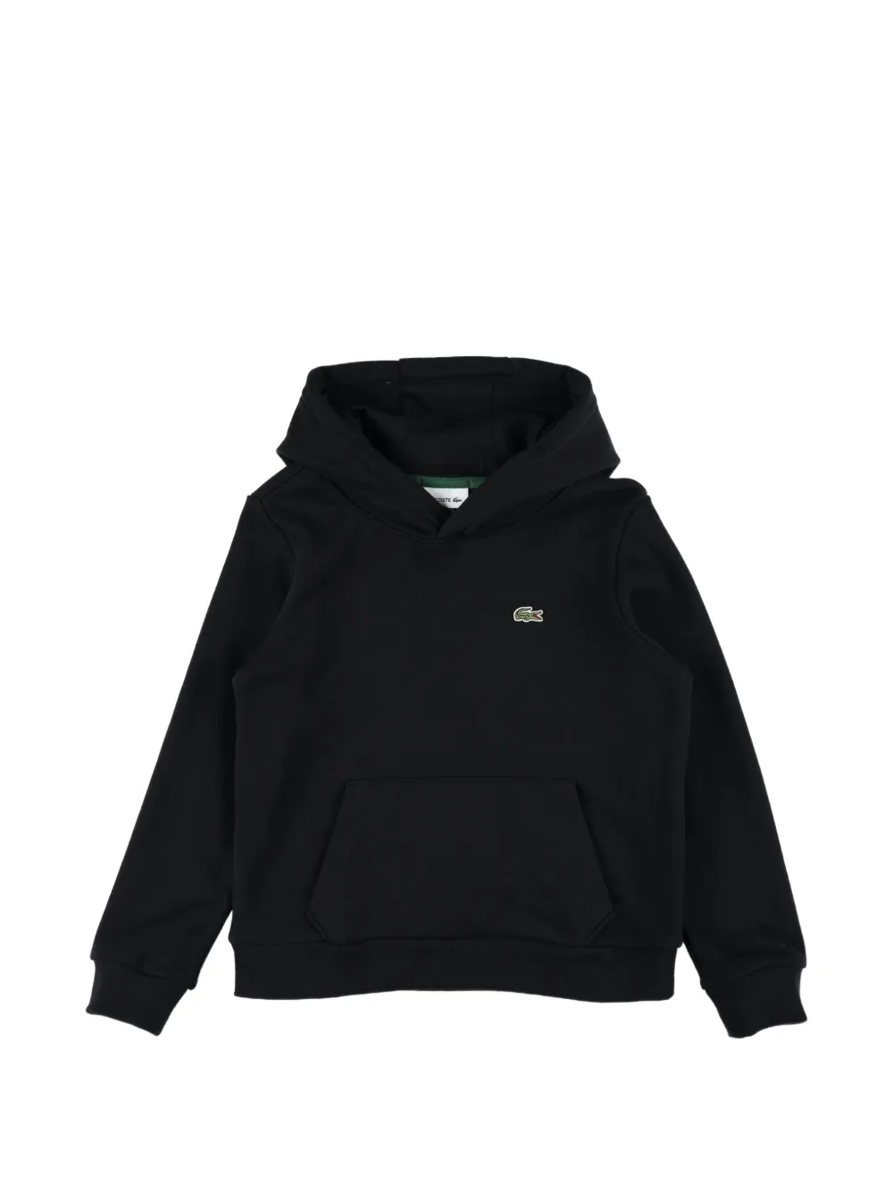 Lacoste Kids logo-embroidery hoodie - Nero