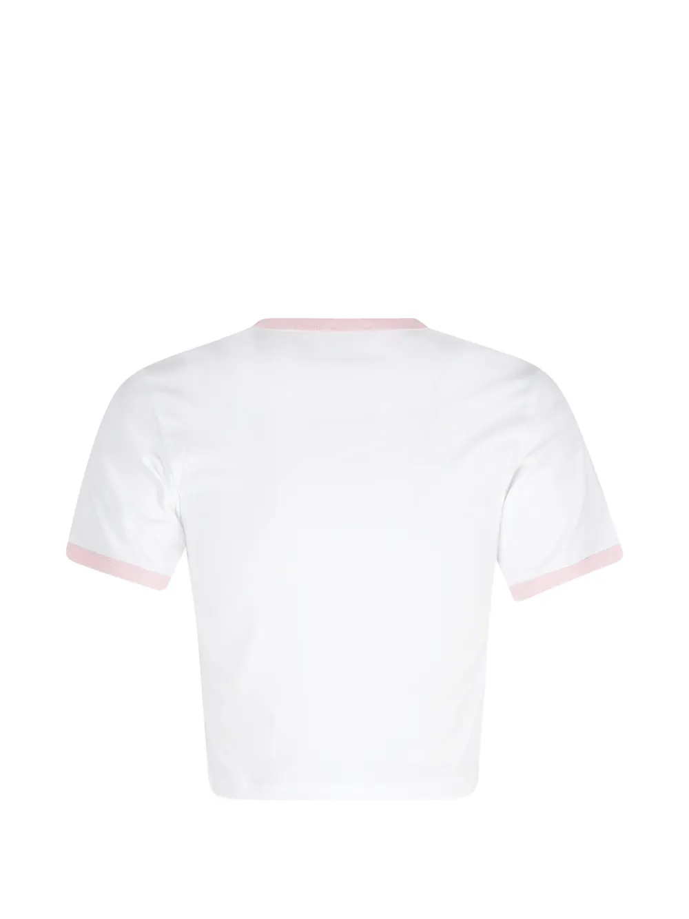 Casablanca grafische print cropped T-shirt Wit