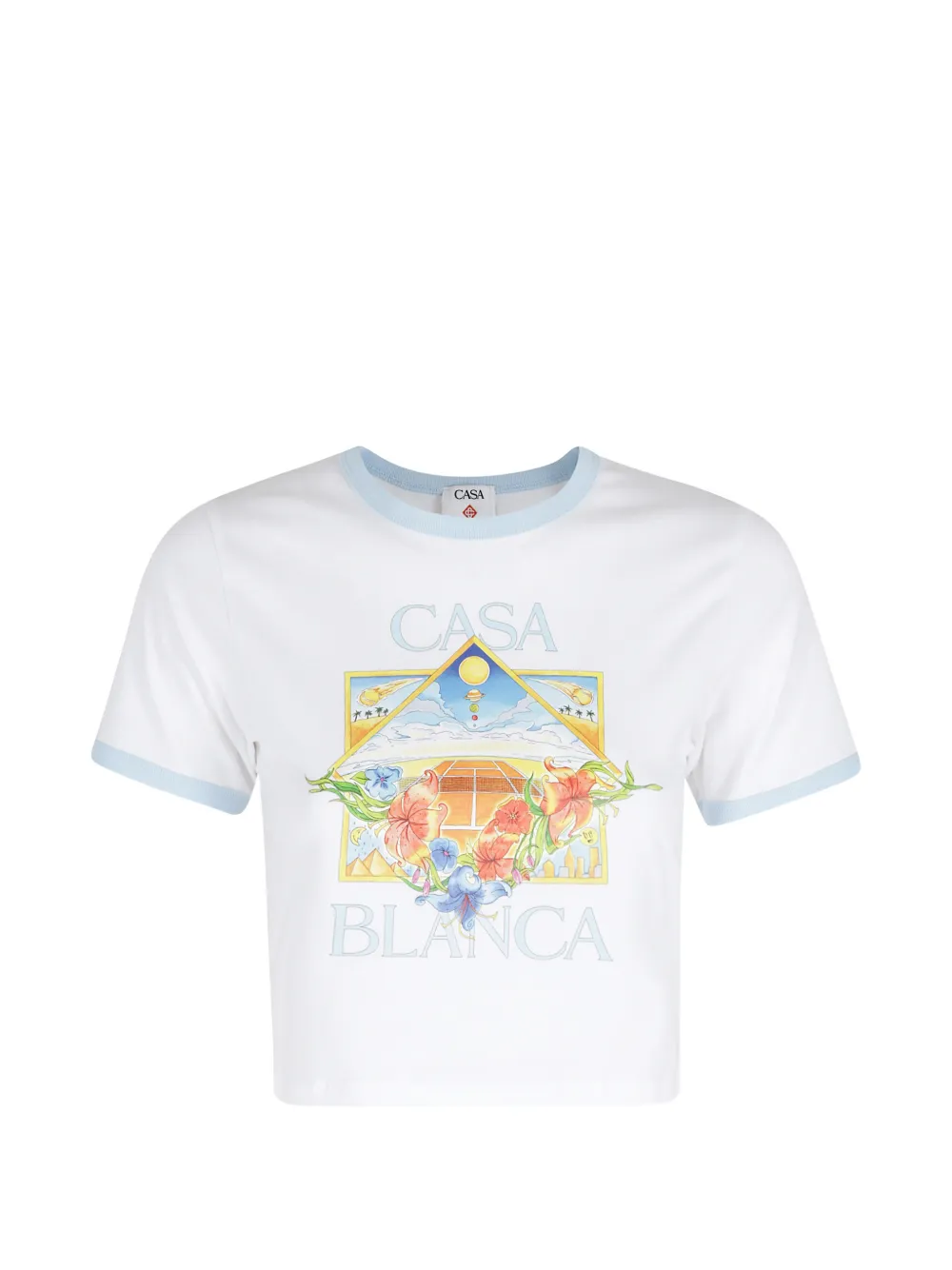 Casablanca Tennis Landscape T-shirt - Weiß