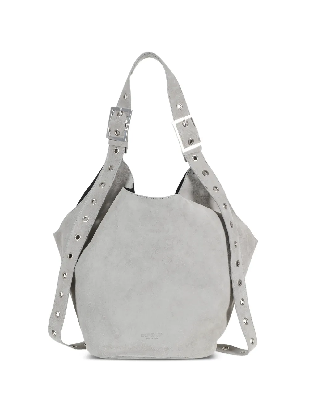 DONDUP eyelet-embellished buckle-detail shoulder bag - Grigio