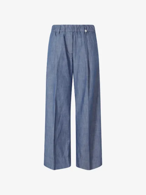 Myths elasticated-waistband straight trousers