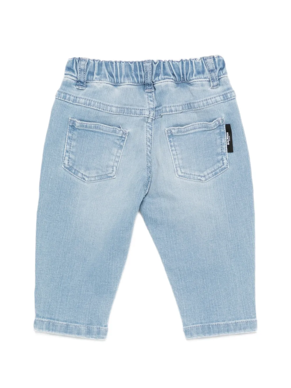 Balmain Kids Broek met gerafeld detail Blauw