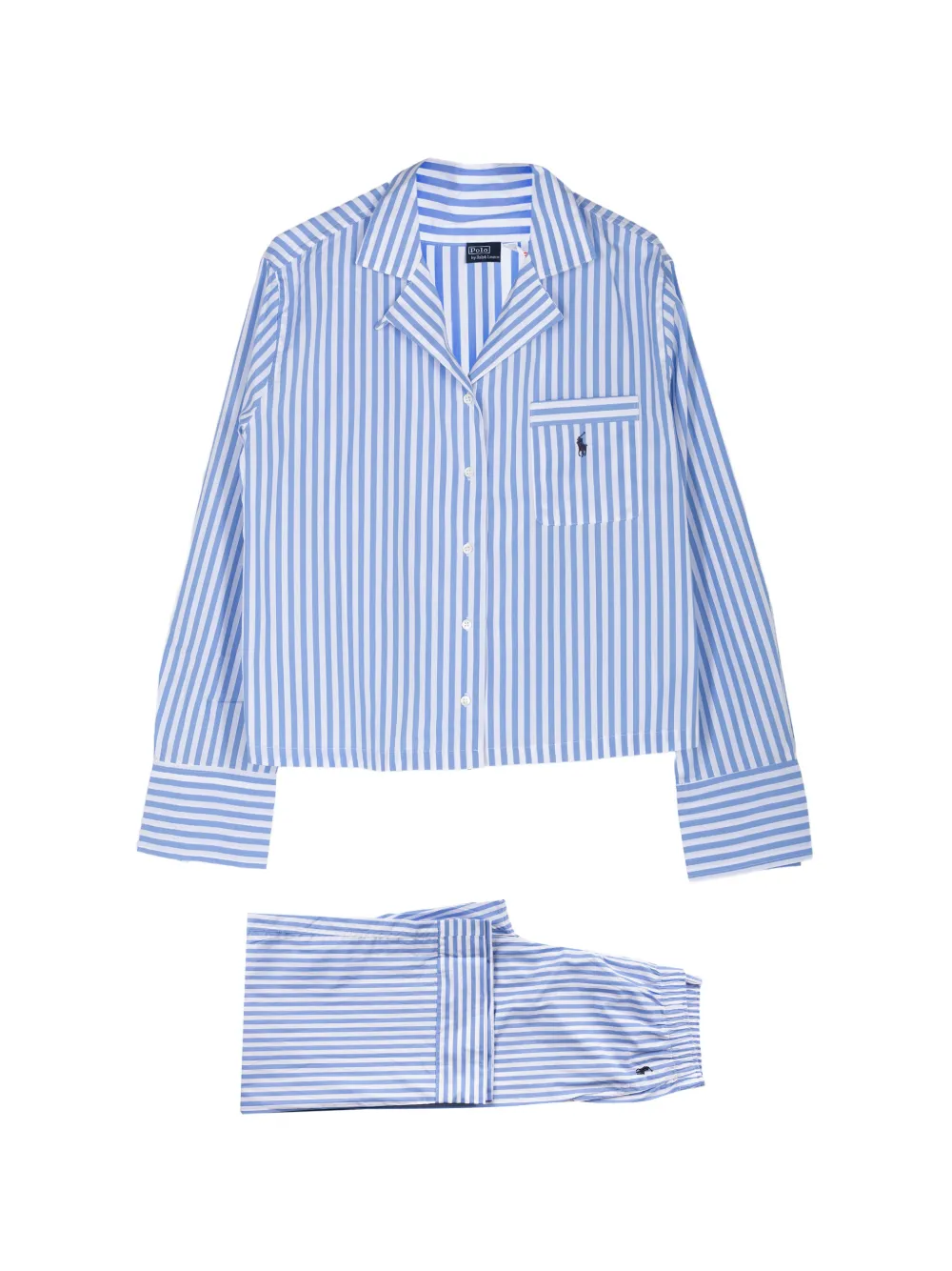 Polo Ralph Lauren long-sleeve striped pajama set - Blau