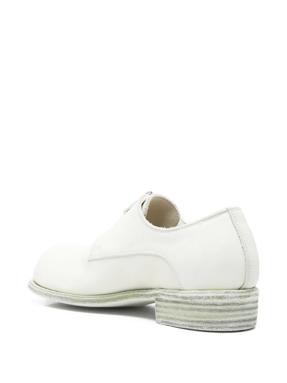 Guidi zip leather derby shoes Wit