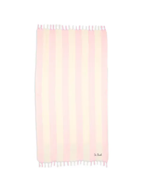 MC2 Saint Barth Kids striped tassel beach towel