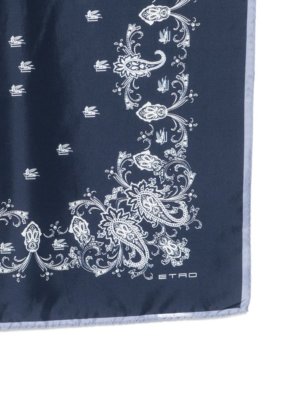 ETRO Zijden sjaal met paisley-print Blauw