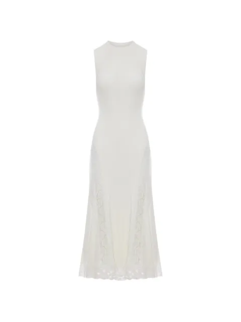 Self-Portrait lace ribbed dress