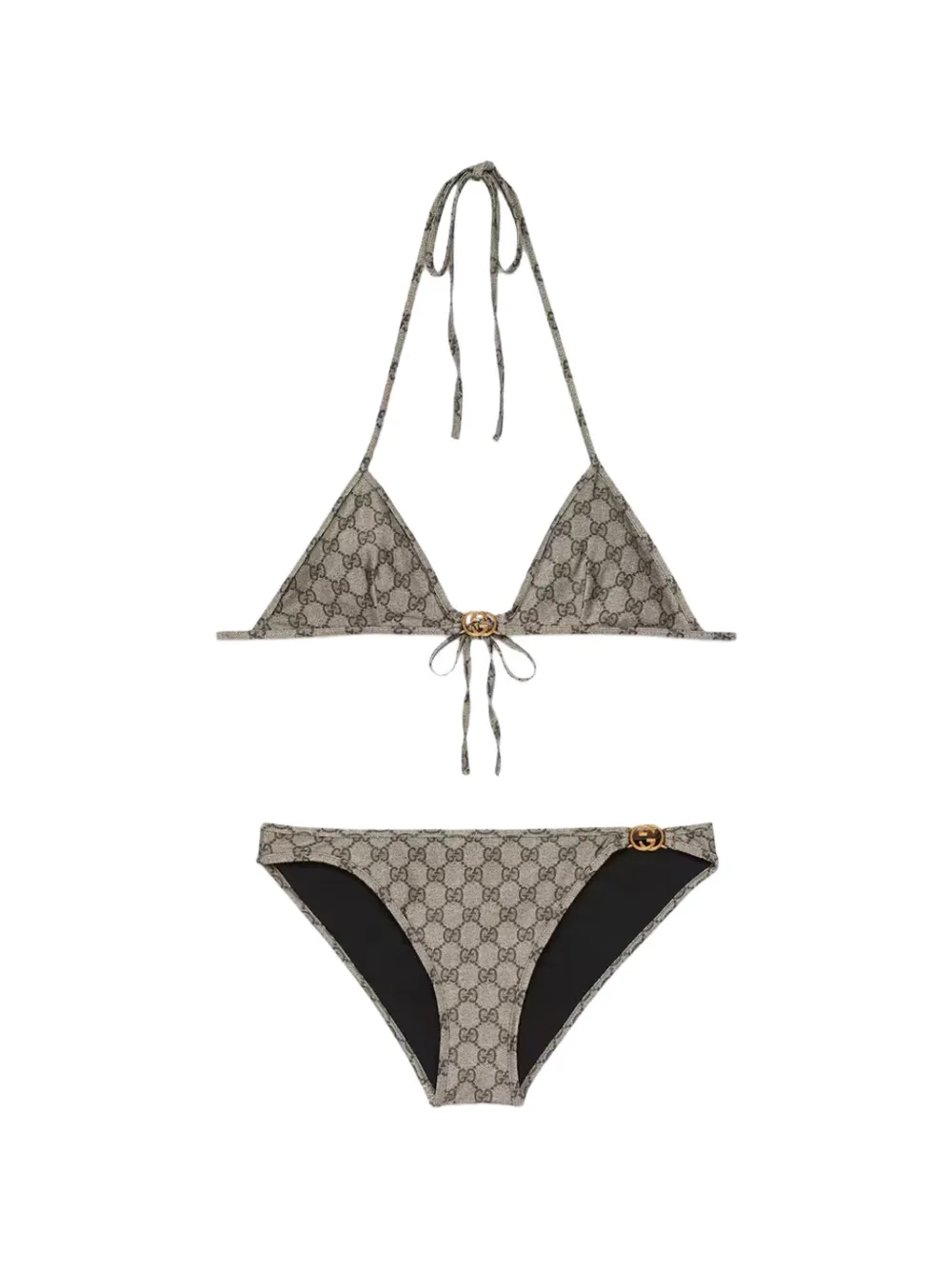 Gucci interlocking GG tie bikini - Nude