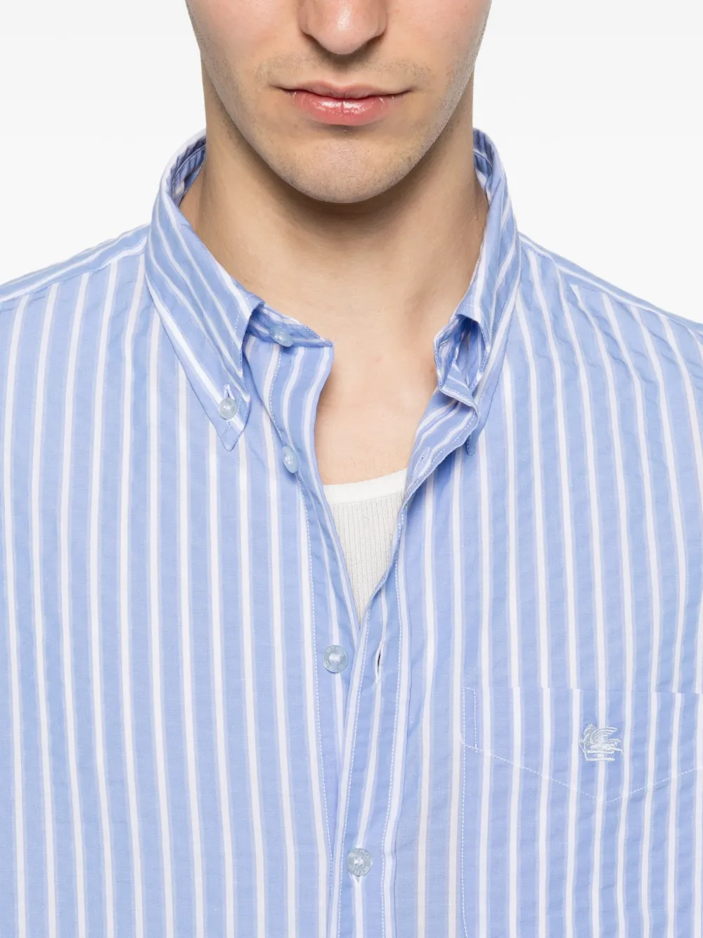ETRO Gestreept overhemd Blauw