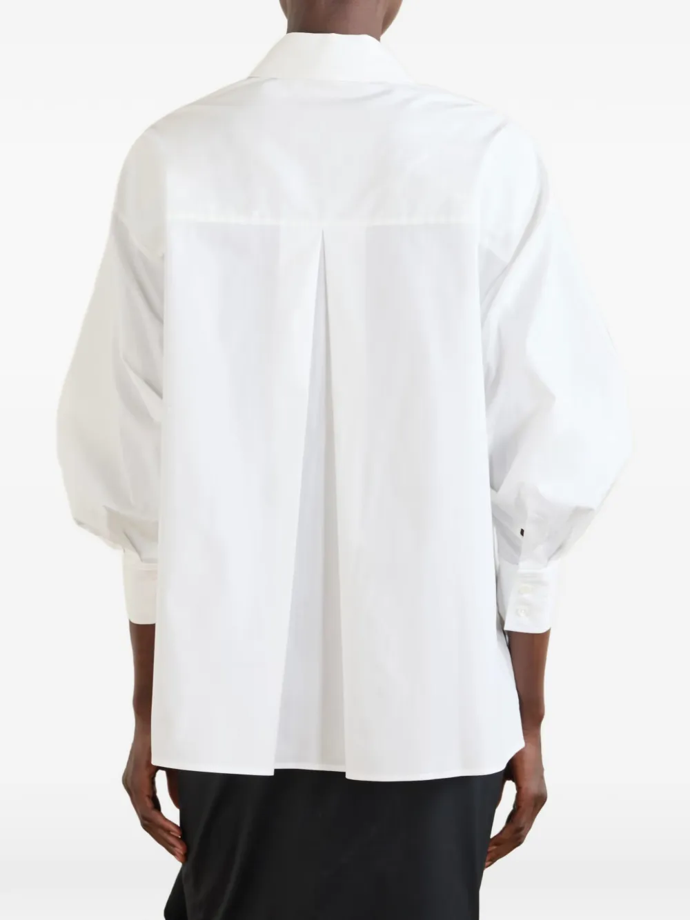 Carolina Herrera Blouse met ballonmouwen en geplooide achterkant Wit