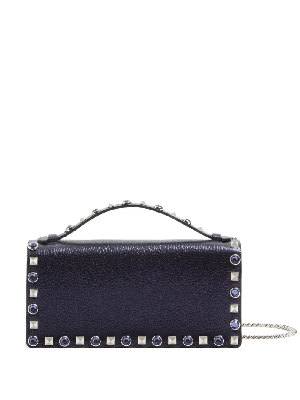Valentino Garavani Rockstud crystal-embellished shoulder bag - Blu