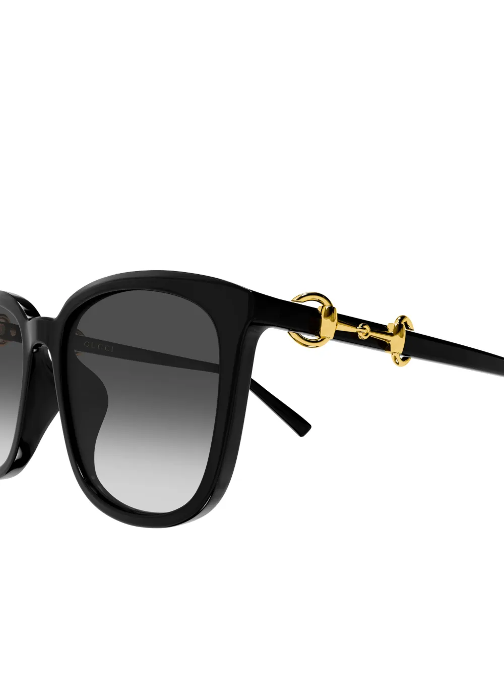 Gucci Eyewear Zonnebril met horsebit detail Zwart
