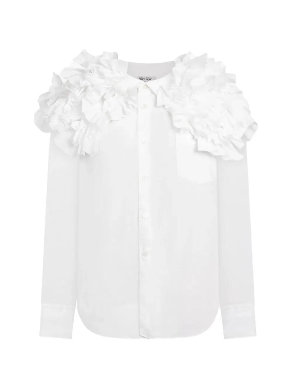 Comme Des Garçons Comme Des Garçons ruffled-collared shirt - Bianco