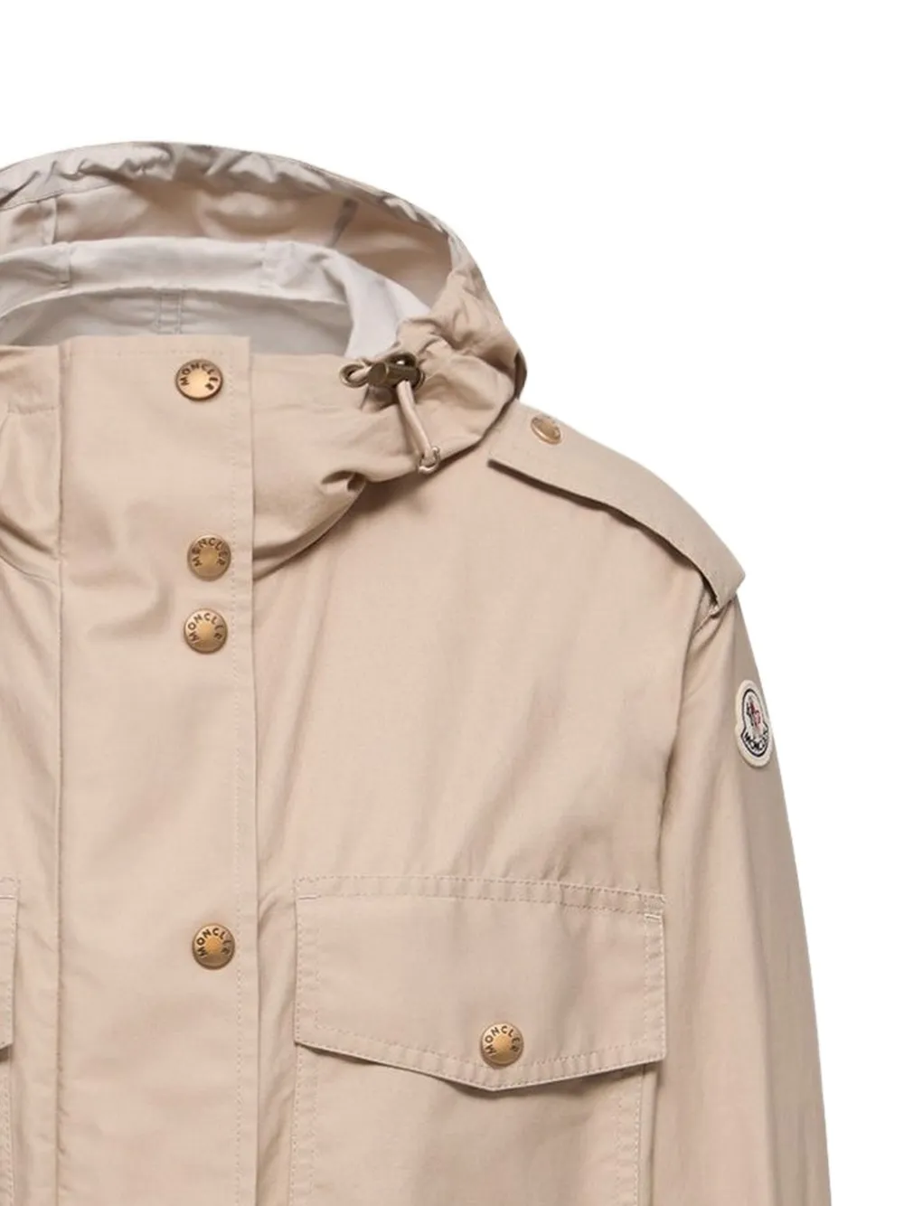Moncler Hooded Cropped Jacket | Neutrals | FARFETCH