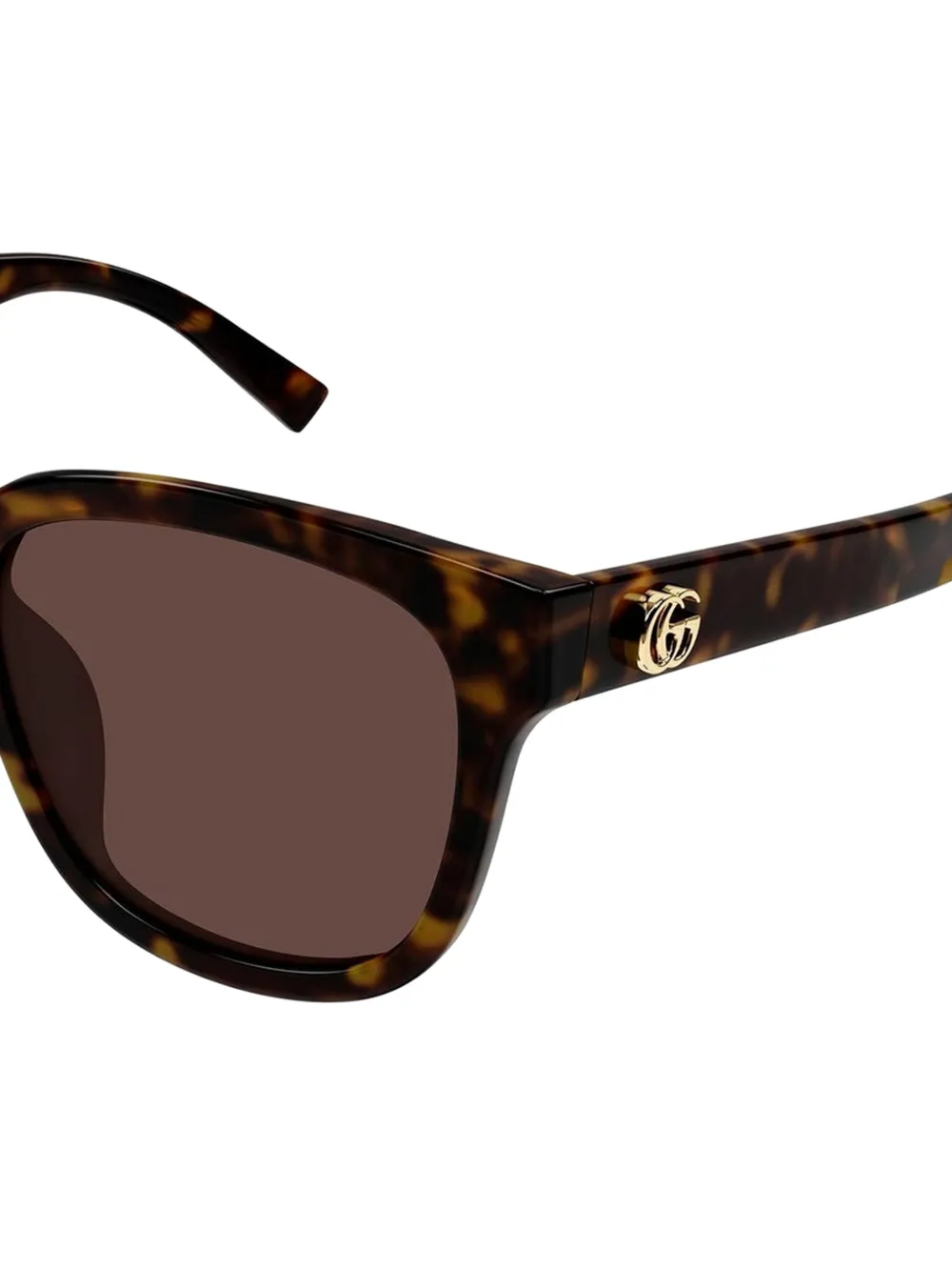 Gucci Eyewear Zonnebril met rechthoekig montuur Bruin