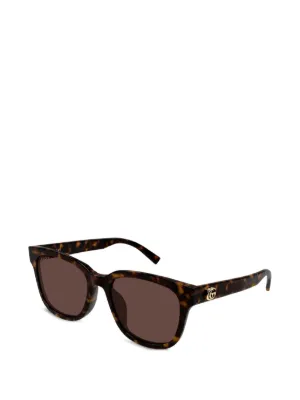 Gucci Eyewear Interlocking G Sunglasses | Brown | FARFETCH KW