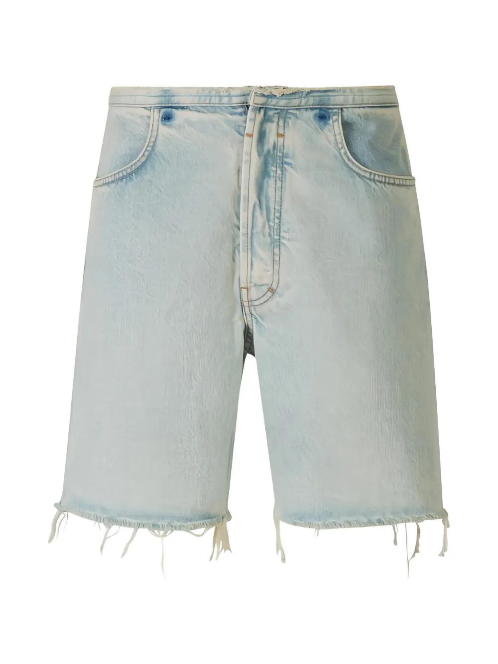 Givenchy Cutted Denim Shorts In Blue