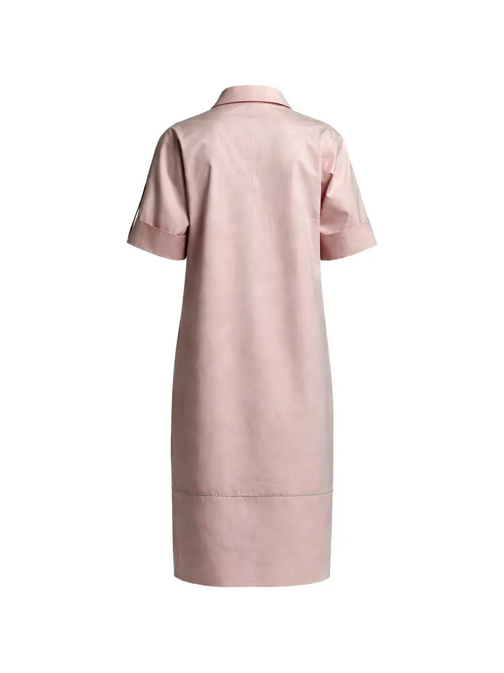 Peserico Midi-jurk met V-hals en cuffs Roze