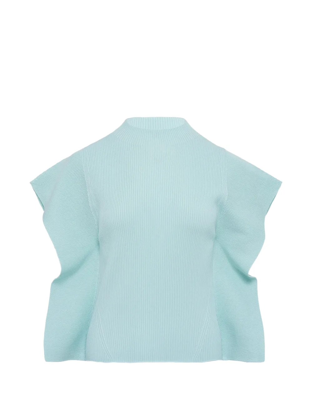 CFCL ribbed funnel-neck top - Blau