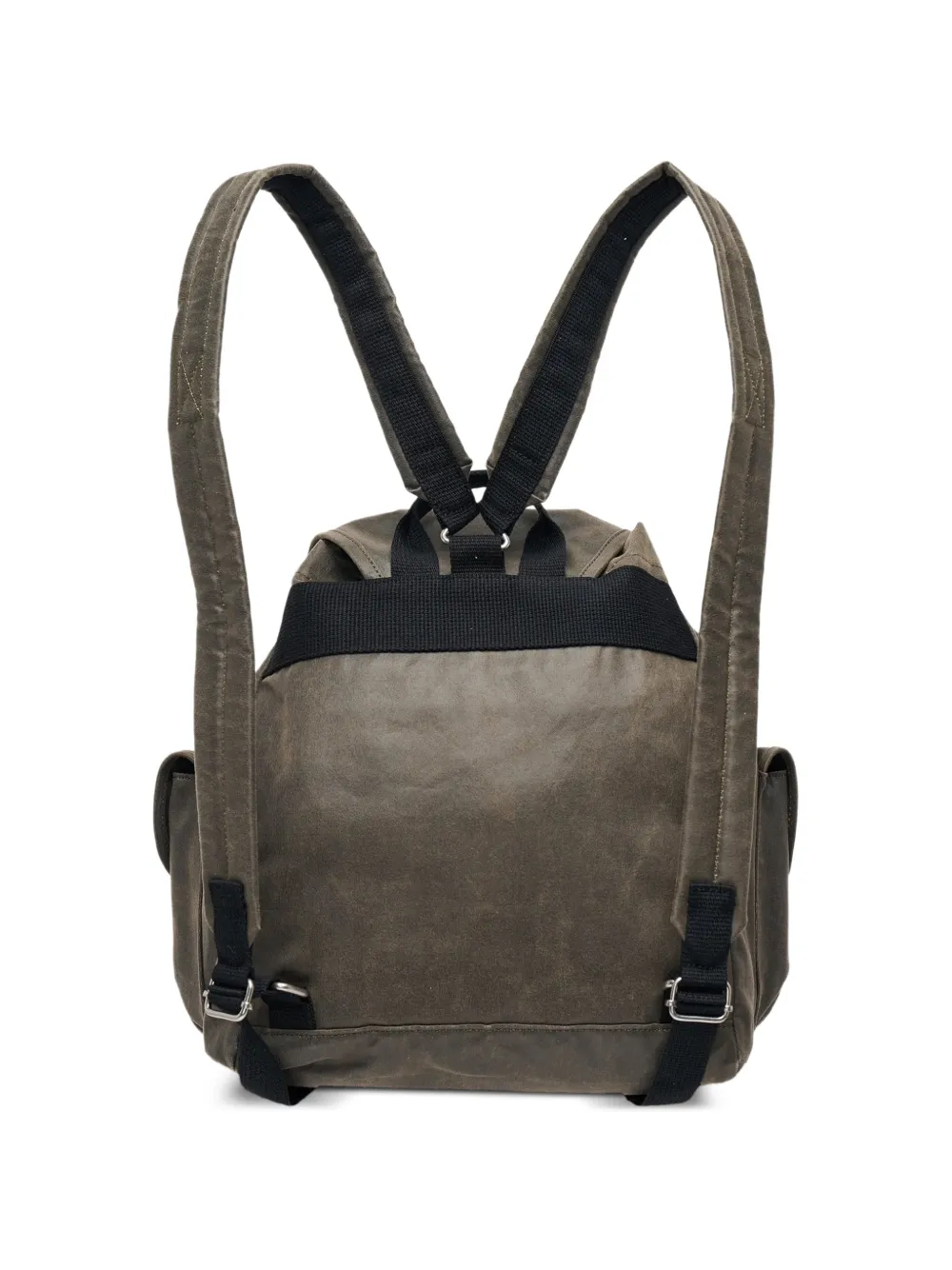  Open Yy Flap-pocket Backpack - Brown 