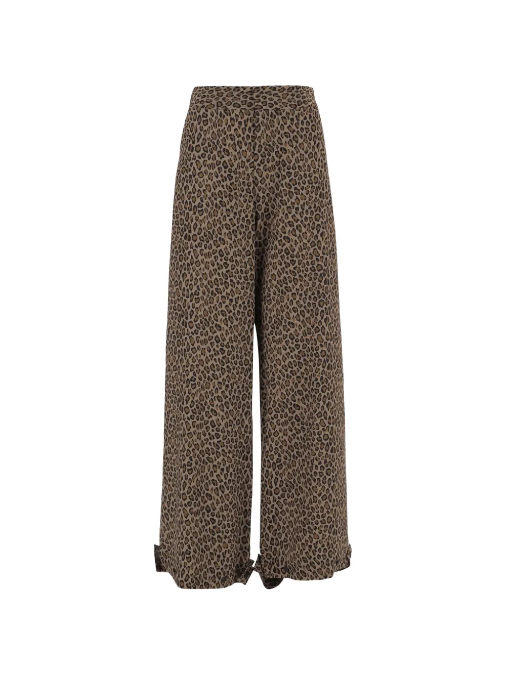 SA SU PHI animal-print palazzo trousers - Toni neutri