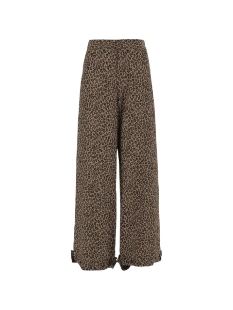 SA SU PHI pantalones palazzo con animal print