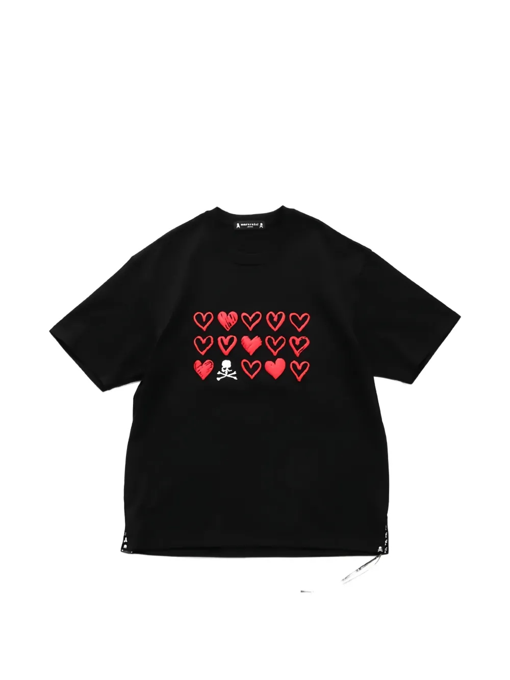 Mastermind Japan heart-print T-shirt - Nero